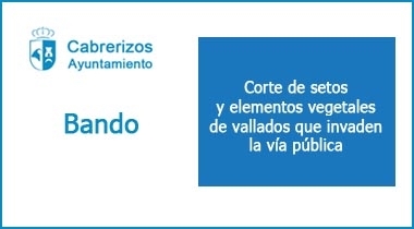 Bando corte setos y elementos vegetales